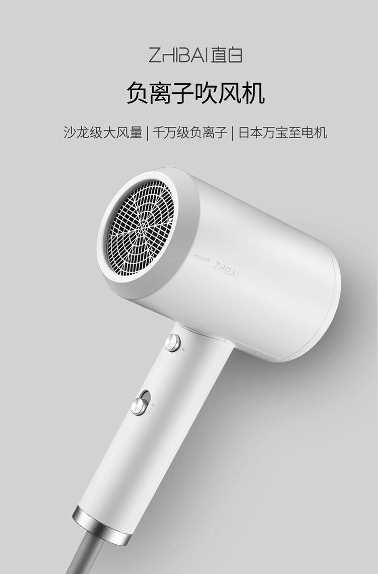 Zhidian salon-grade anion hair dryer
